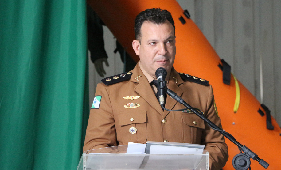 Curitiba, 17 de Outubro de 2019. Passagem de Comando BPMOA. Foto: discurso Ten Cel Roberto Sampaio Araujo.