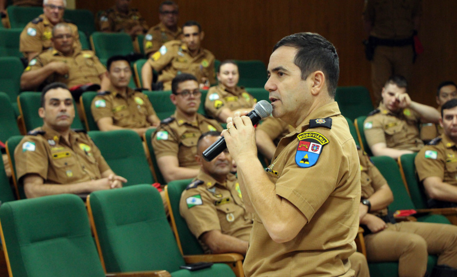 Curitiba, 24 de Outubro de 2019. 4º Seminário do BPRv. Foto: Ten Cel QOPM Olavo Vianei Francischett Nunes, Comandante do BPRv.