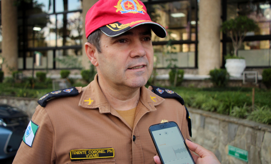 Curitiba, 24 de Outubro de 2019. 4º Seminário do BPRv. Foto: Ten Cel QOPM Olavo Vianei Francischett Nunes, Comandante do BPRv.