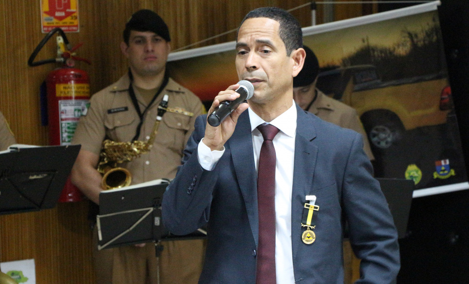 Curitiba, 25 de Outubro de 2019.  55º Aniversario do BPRV. Foto: discurso Secretario de Segurança do Estado do Parana Cel Marinho.