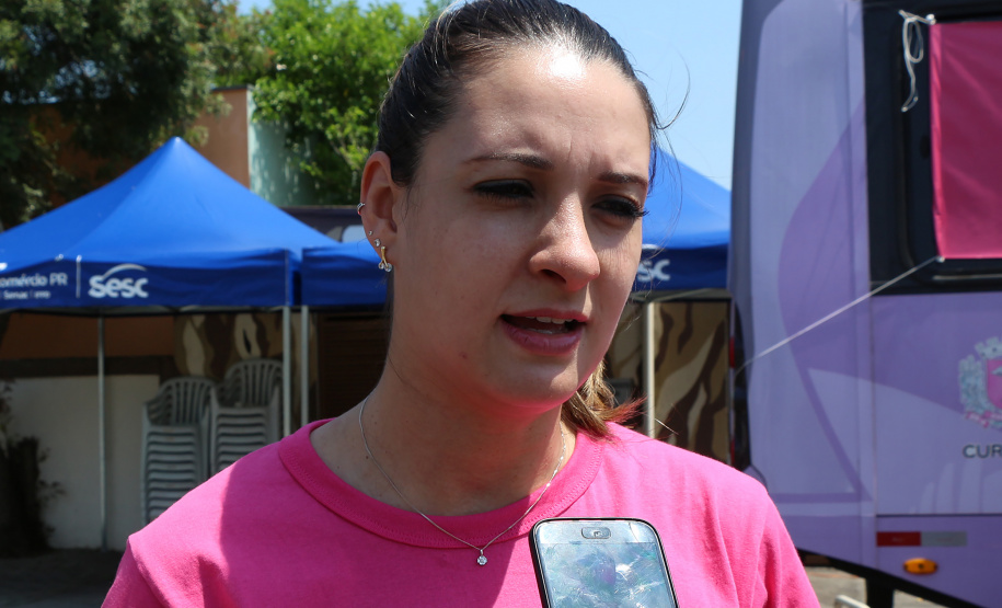 29-10-2019 Campanha Outubro Rosa 20°BPM. Curitiba, 29 de outubro de 2019. Campanha Outubro Rosa 20°BPM. Foto: entrevista Sd Kelly.