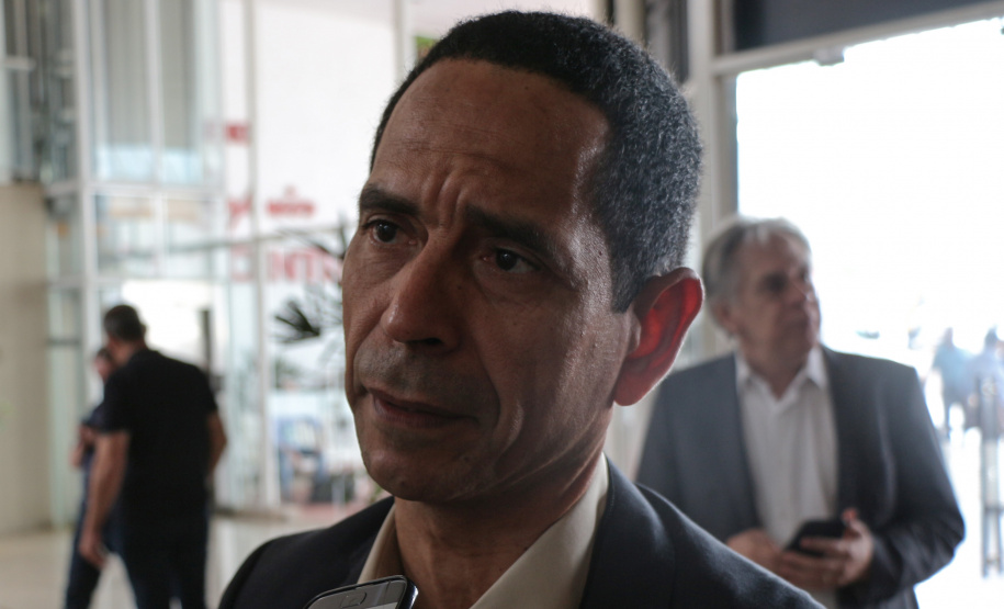 Foz do Iguaçu, 31 de outubro de 2019. GGoverno 5.0. Foto: entrevista Secretario de Segurança Publica do Estado Do Parana Cel Marinho.