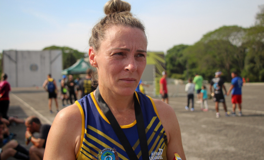 São José dos Pinhais, 03 de novembro de 2019. Desafio 10 KM do 17º BPM. Foto: Atleta Valquiria, 1ª Colocada feminina da prova.