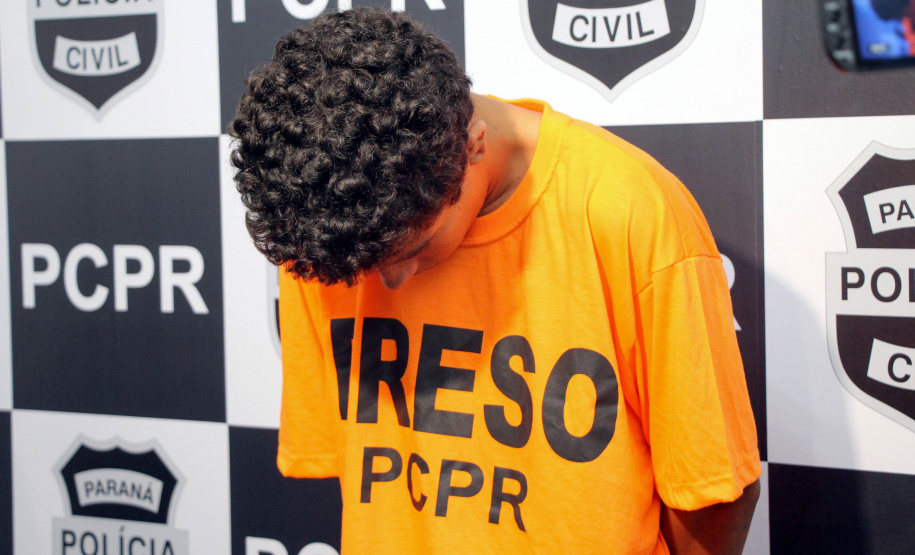 São José dos Pinhais, 06 de novembro de 2019. Apresentação de preso na Delegacia de Polícia Civil de São José dos Pinhais.