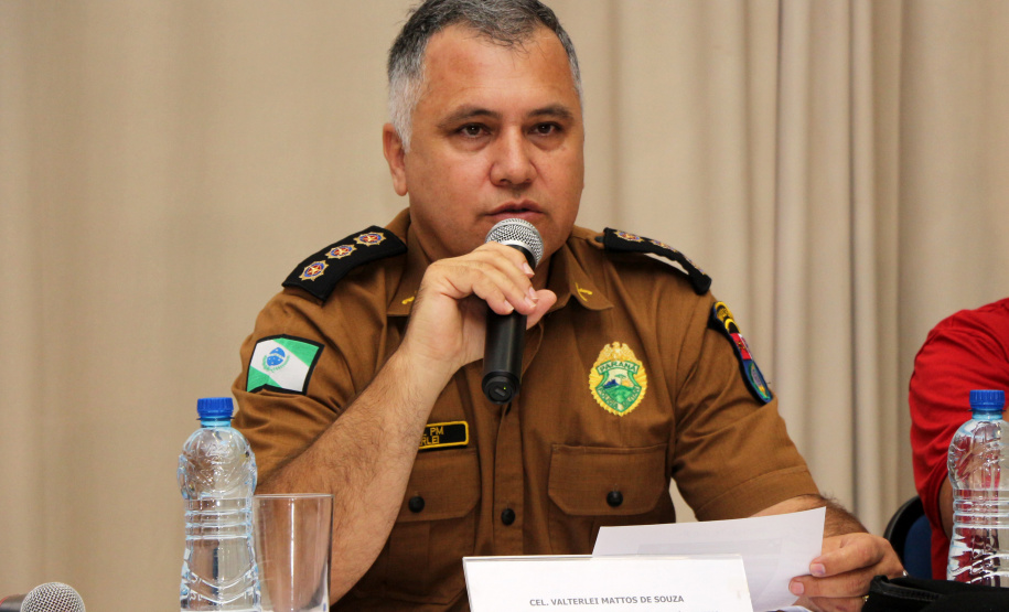A temporada de verão no Paraná fechou os primeiros 30 dias e os serviços do Governo do Estado foram marcantes ao proporcionarem mais segurança, alternativas de lazer e serviços gratuitos ao veranista. Na foto, o Coordenador da Operação Verão Paraná 2018/2019 e Comandante do 6° Comando Regional da PM (6° CRPM), coronel Valterlei Mattos de Souza.  - Litoral do Paraná, Operação Verão, 22/01/2019  -  Foto: Divulgação PMPR