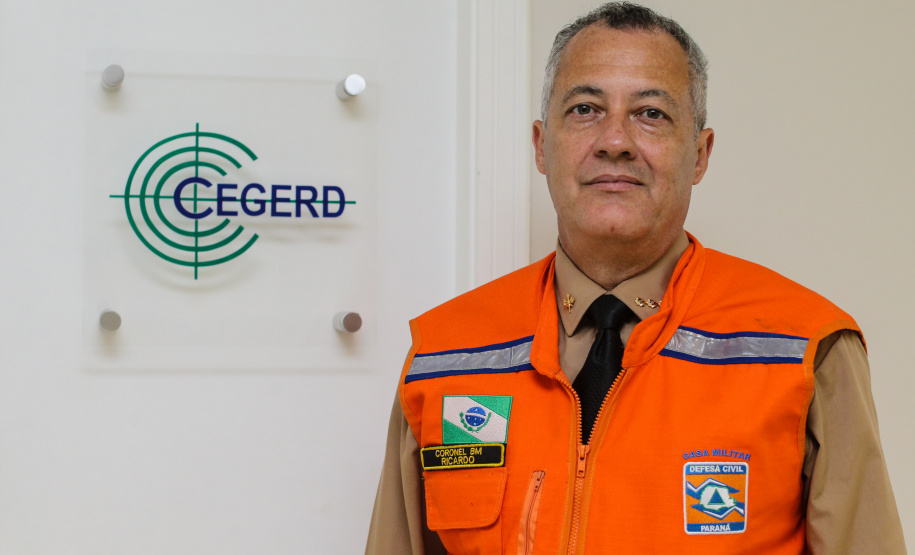 O coordenador estadual da Defesa Civil, coronel Ricardo Silva. Foto: Geraldo Bubniak/ANPr
