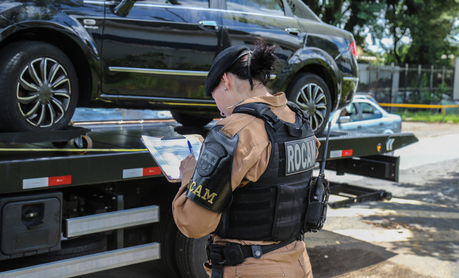 Policiais Militares em ocorrência nesta sexta-feira (8) Dia Internacional da Mulher no centro de Curitiba.   Curitiba, 08/03/2019 -  Foto: Geraldo Bubniak/ANPr