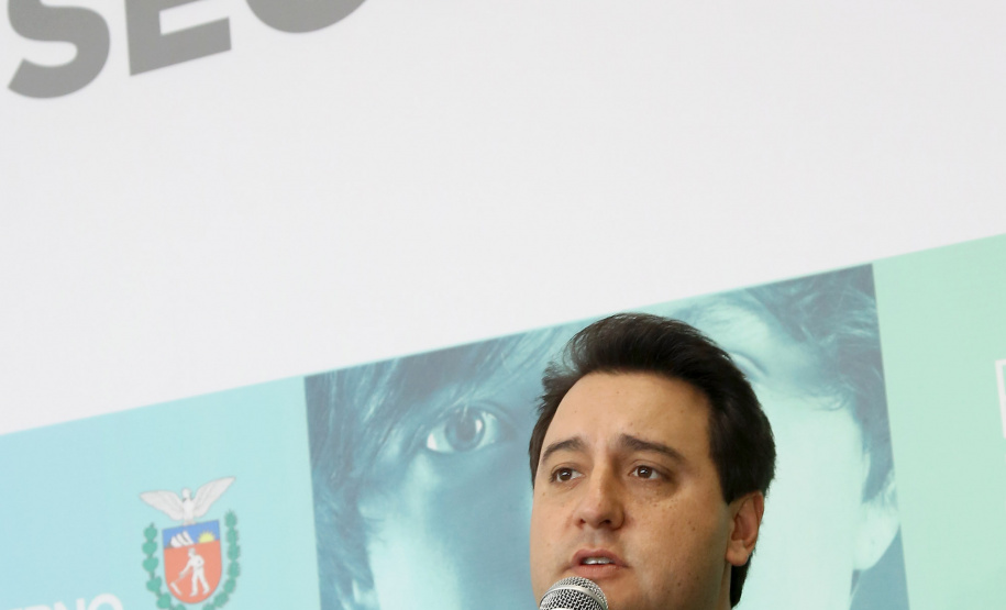 O governador Carlos Massa Ratinho Junior lançou nesta sexta-feira (15) o programa Escola Segura, que prevê uma série de medidas preventivas e protetivas de segurança que serão executadas na rede estadual de ensino. Curitiba,15/03/2019 Foto: Jaelson Lucas / ANPr