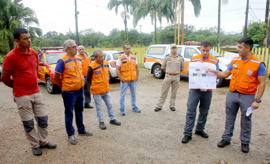 A Coordenadoria Estadual de Proteção e Defesa Civil realiza simulado de abandono com comunidade em área de risco de Morretes, no Litoral do Paraná.  -  Morretes, 16/03/2019  -  Foto: Jaelson Lucas/ANPr