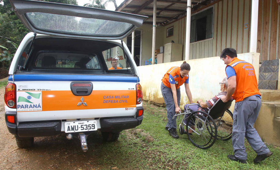 A Coordenadoria Estadual de Proteção e Defesa Civil realiza simulado de abandono com comunidade em área de risco de Morretes, no Litoral do Paraná.  -  Morretes, 16/03/2019  -  Foto: Jaelson Lucas/ANPr