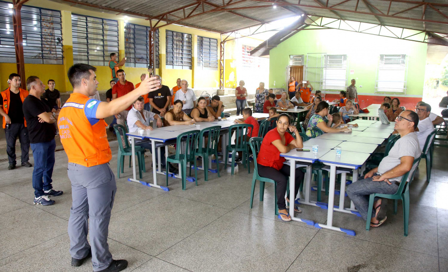 A Coordenadoria Estadual de Proteção e Defesa Civil realiza simulado de abandono com comunidade em área de risco de Morretes, no Litoral do Paraná. Morretes,16/03/2019 Foto:Jaelson Lucas ANPr