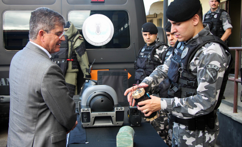 Curitiba, 19 de março de 2019. Visita do Secretário Nacional de Segurança Pública ao BOPE.General Guilherme Theophilo.