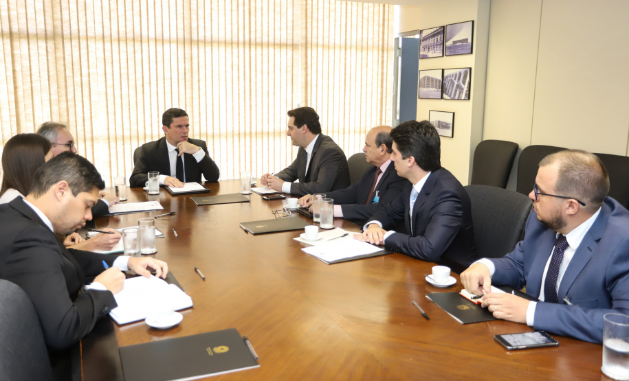 Governador Carlos Massa Ratinho Junior durante encontro com o ministro da Justiça e Segurança Pública, Sérgio Moro  -  Brasília, 26/03/2019  -  Foto: Rodrigo Félix Leal/ANPr
