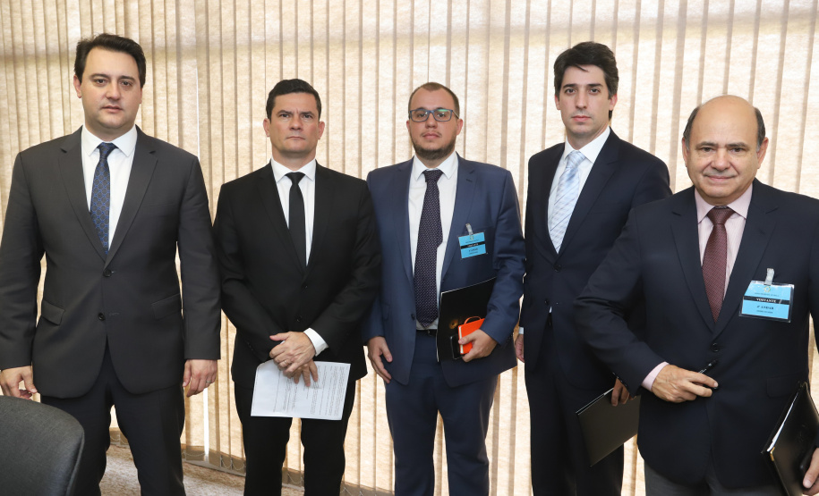 Governador Carlos Massa Ratinho Junior durante encontro com o ministro da Justiça e Segurança Pública, Sérgio Moro  -  Brasília, 26/03/2019  -  Foto: Rodrigo Félix Leal/ANPr