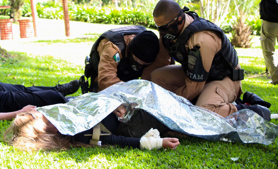São José dos Pinhais, 30 de março de 2019. Exercício de APH Tático - 17º BPM