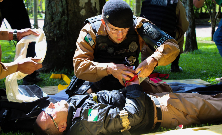 São José dos Pinhais, 30 de março de 2019. Exercício de APH Tático - 17º BPM