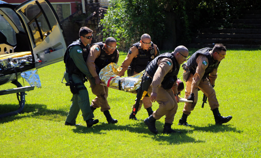 São José dos Pinhais, 30 de março de 2019. Exercício de APH Tático - 17º BPM