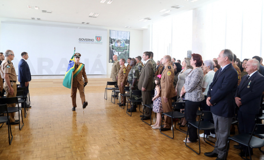 Batalhão da Policia Ambiental comemora 62 anos, vice governador Darci Piana recebe medalha do mérito ambiental.
Foto Gilson Abreu/ANPr