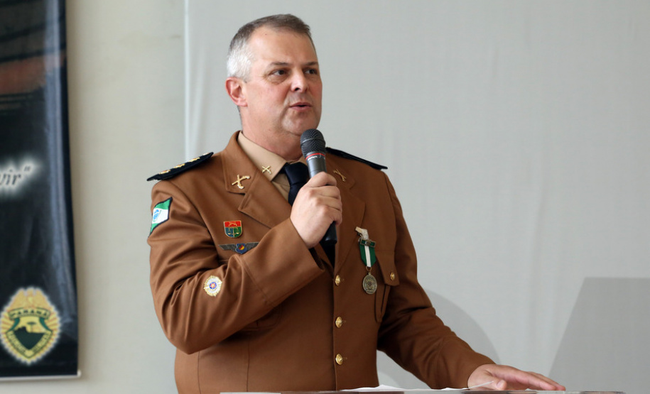 Batalhão da Policia Ambiental comemora 62 anos, vice governador Darci Piana recebe medalha do mérito ambiental.
Foto Gilson Abreu/ANPr