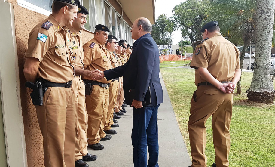 Londrina, 10 de abril de 2019. Visita do Secretário de Segurança ao 5º BPM em Londrina