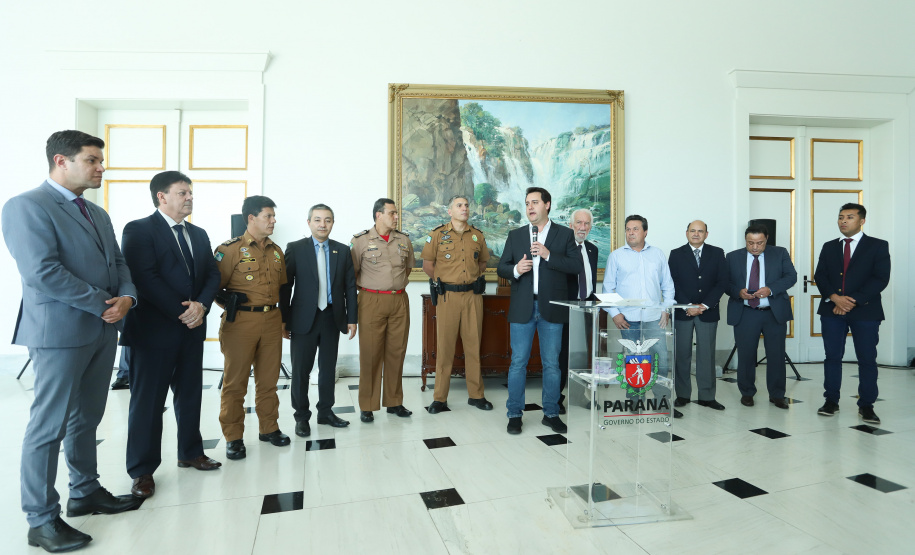 Governador anuncia pagamento das promoções dos praças-militares. -  Curitiba, 15/04/2019  -  Foto: Rodrigo Félix Leal/ANPr