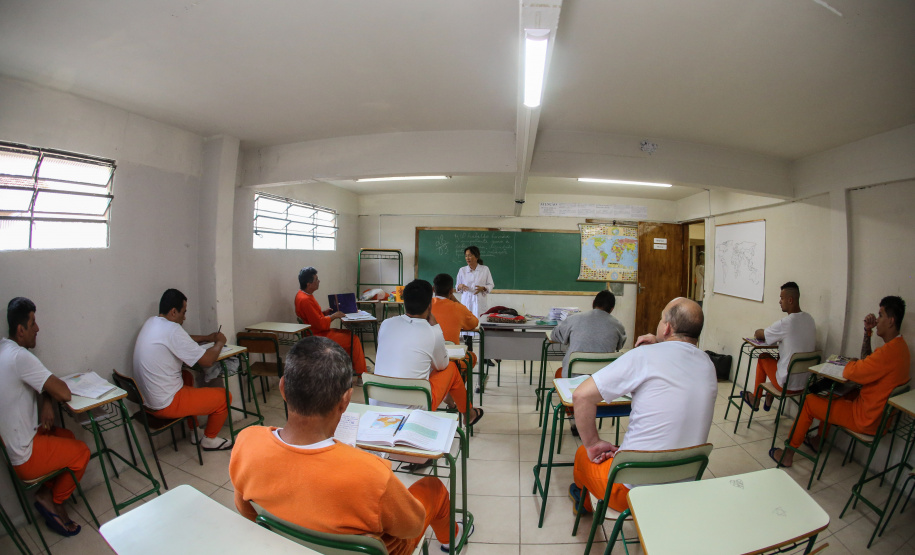 Alfabetização na Penitenciaria Central do Estado. Escola Penitenciária na unidade de progressão. Curitiba, 28/03/2019 - Foto: Geraldo Bubniak/ANPr