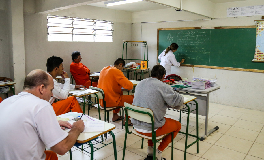 Alfabetização na Penitenciaria Central do Estado. Escola Penitenciária na unidade de progressão. Curitiba, 28/03/2019 - Foto: Geraldo Bubniak/ANPr