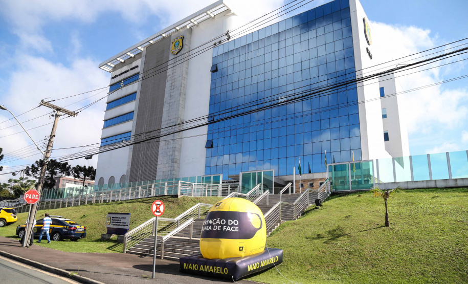 O vice-governador Darci Piana participou do lançamento do Maio Amarelo, na seda da Polícia Rodoviária Federal. Foto: Geraldo Bubniak/ANPr