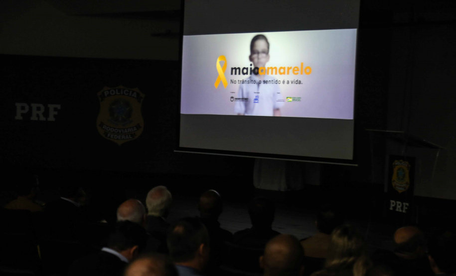 O vice-governador Darci Piana participou do lançamento do Maio Amarelo, na seda da Polícia Rodoviária Federal. Foto: Geraldo Bubniak/ANPr