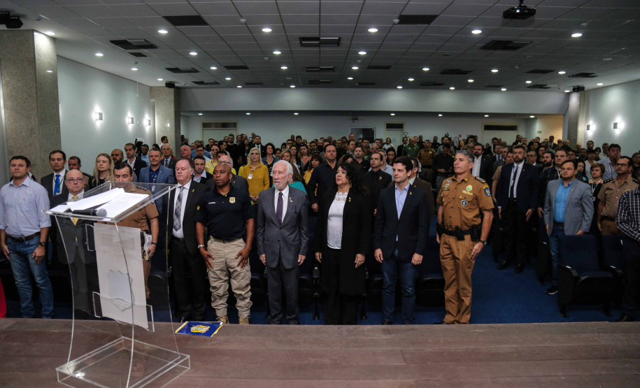 O vice-governador Darci Piana participou do lançamento do Maio Amarelo, na seda da Polícia Rodoviária Federal. Foto: Geraldo Bubniak/ANPr