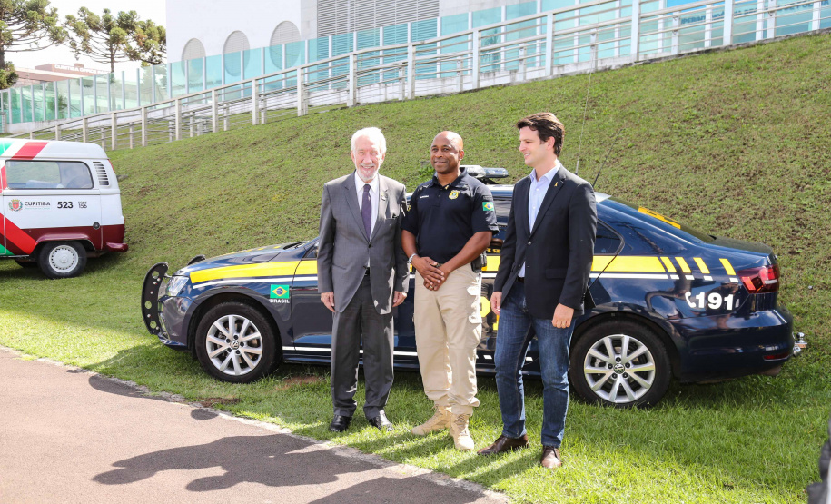 O vice-governador Darci Piana participou do lançamento do Maio Amarelo, na seda da Polícia Rodoviária Federal. Foto: Geraldo Bubniak/ANPr