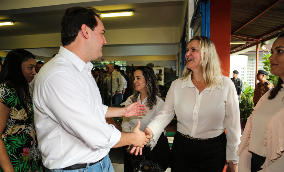 O governador Carlos Massa Ratinho Junior lança o programa Escola Segura. Foz do Iguaçu, 09/05/2019 - Foto: Geraldo Bubniak/ANPr