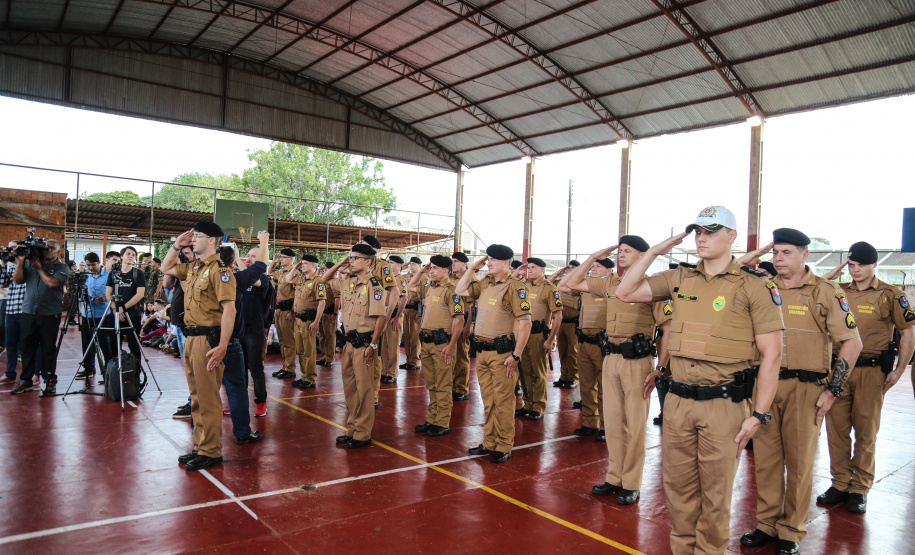 O governador Carlos Massa Ratinho Junior lança o programa Escola Segura. Foz do Iguaçu, 09/05/2019 - Foto: Geraldo Bubniak/ANPr