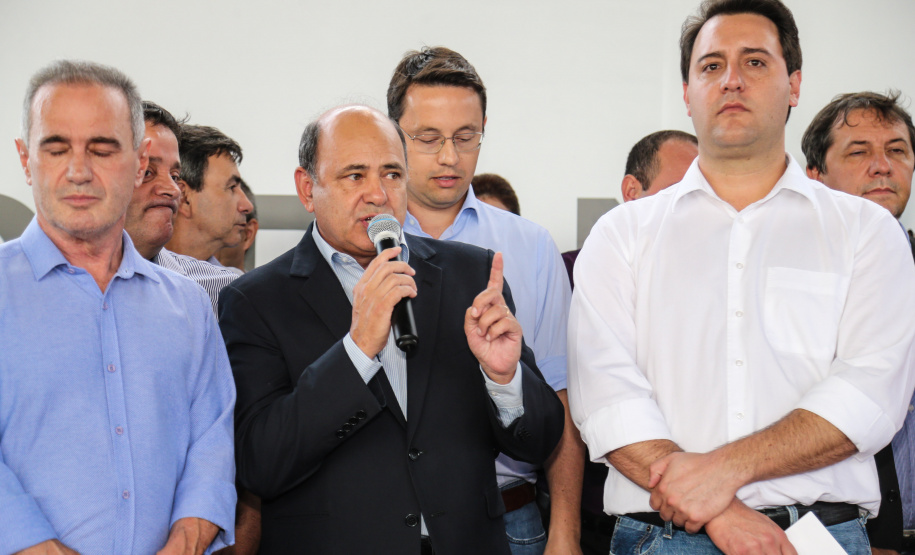 O governador Carlos Massa Ratinho Junior lança o programa Escola Segura. Foz do Iguaçu, 09/05/2019 - Foto: Geraldo Bubniak/ANPr