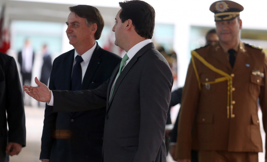 Governador Carlos Massa Ratinho Junior, recebe Presidente Jair Bolsonaro.
Foto Gilson Abreu/ANPr