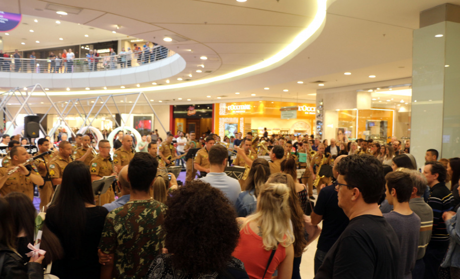 Curitiba, 11 de maio de 2019. Apresentação da Banda da PMPR em homenagem ao Dia das Mães.