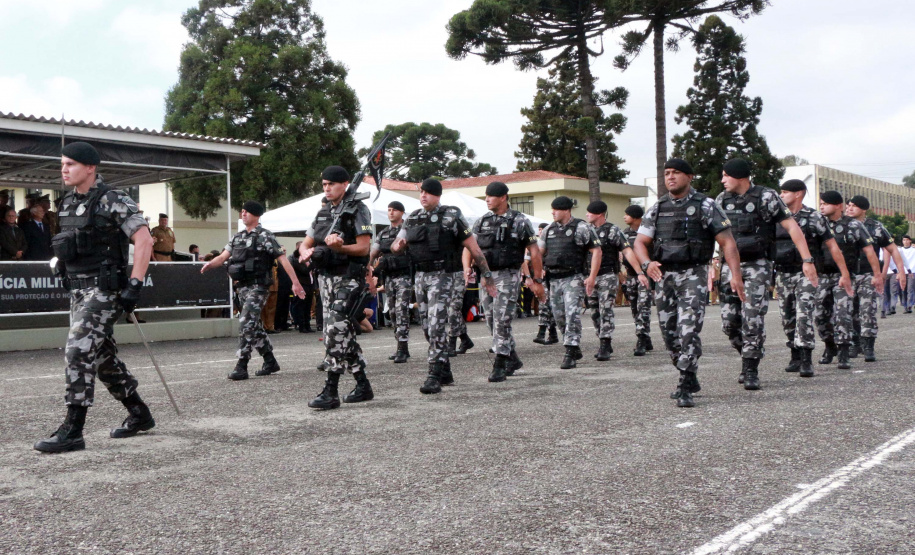 São Jose dos Pinhais, 20 de Maio de 2019. Solenidade alusiva ao Patrono da PMPR. Desfile do BOPE.