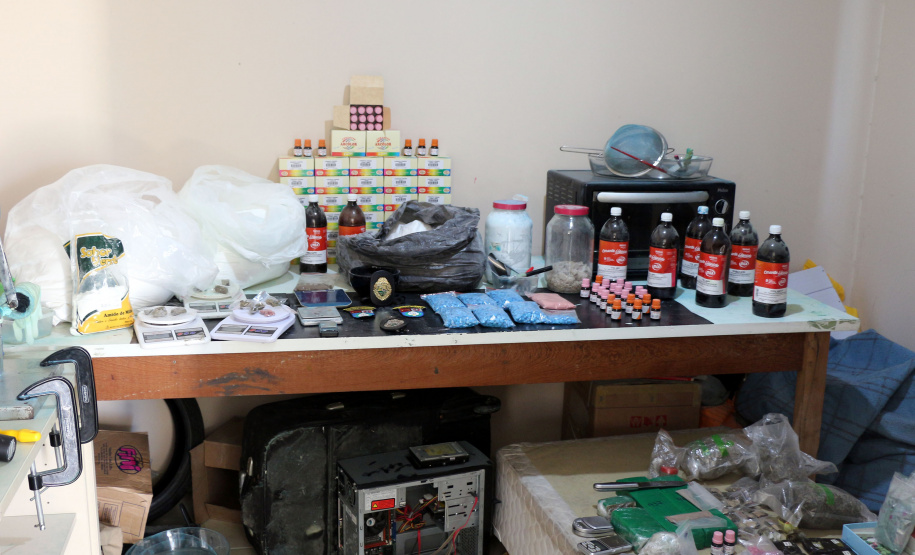 Curitiba, 24 de Maio de 2019. 24-05-2019. Operação do 1º CRPM desmonta laboratório de drogas no Tingui.