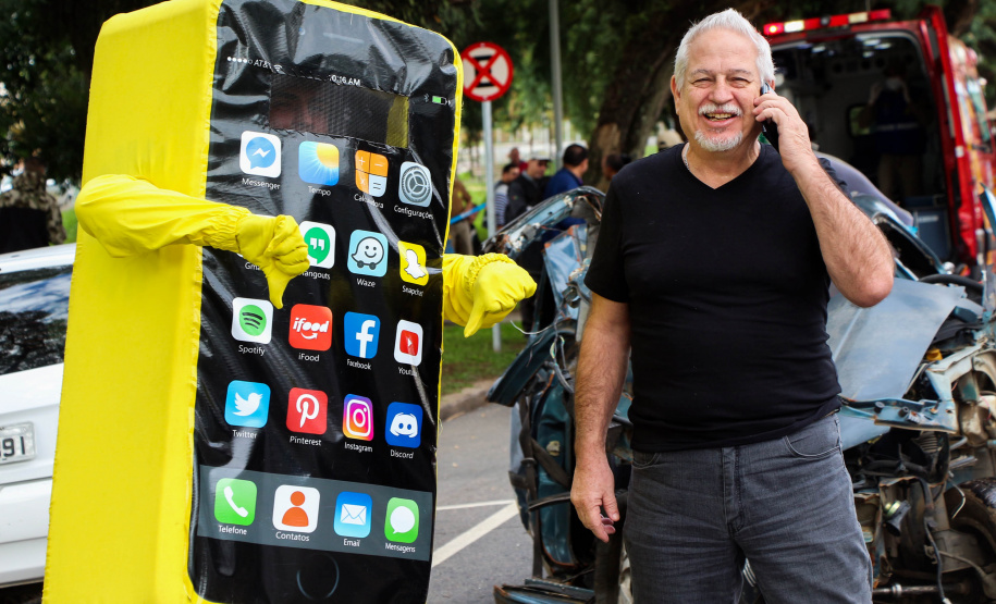 Curitiba, 27 de maio de 2019. Blitz Educativa Maio Amarelo