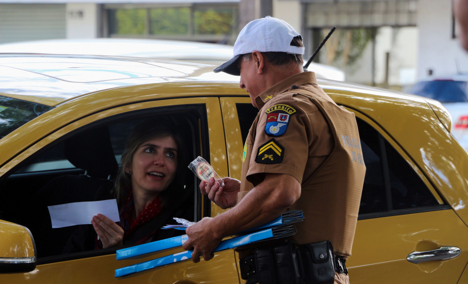 Curitiba, 27 de maio de 2019. Blitz Educativa Maio Amarelo