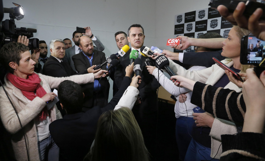 Coletiva na Delegacia de Combate a Corrupção, sobre a Operação Peça Chave. N/F: delegado responsável pela divisão, Alan Flore.Curitiba, 28-05-19Foto: Arnaldo Alves / ANPr.