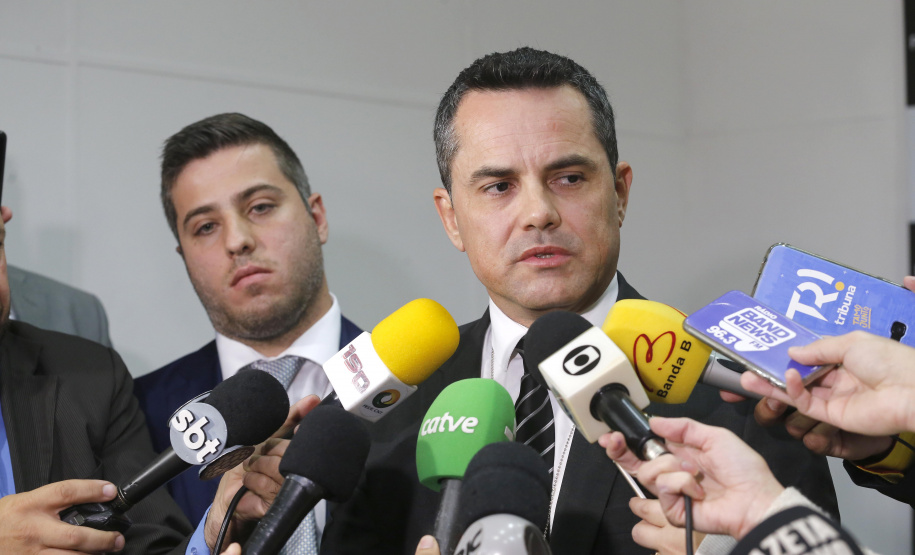 Coletiva na Delegacia de Combate a Corrupção, sobre a Operação Peça Chave. N/F: delegado responsável pela divisão, Alan Flore.Curitiba, 28-05-19Foto: Arnaldo Alves / ANPr.