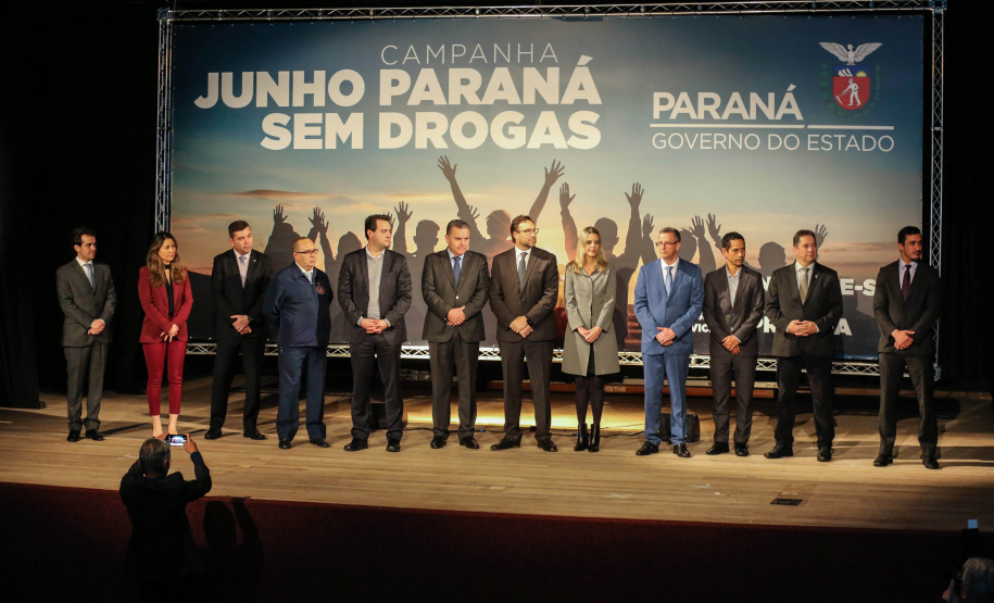 O governador Carlos Massa Ratinho Junior lança nesta terça-feira (04) no  auditório Poty Lazzarotto do Museu Oscar Niemeyer,  a campanha Junho Paraná Sem Drogas. O mês inteiro será dedicado à conscientização e prevenção quanto ao uso de entorpecentes.  Curitiba, 04/06/2019 -Foto: Geraldo Bubniak/ANPr