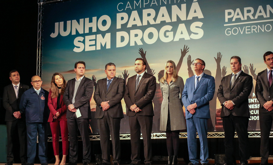 O governador Carlos Massa Ratinho Junior lança nesta terça-feira (04) no  auditório Poty Lazzarotto do Museu Oscar Niemeyer,  a campanha Junho Paraná Sem Drogas. O mês inteiro será dedicado à conscientização e prevenção quanto ao uso de entorpecentes.  Curitiba, 04/06/2019 -Foto: Geraldo Bubniak/ANPr