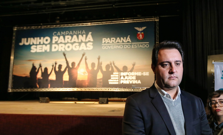 O governador Carlos Massa Ratinho Junior lança nesta terça-feira (04) no  auditório Poty Lazzarotto do Museu Oscar Niemeyer,  a campanha Junho Paraná Sem Drogas. O mês inteiro será dedicado à conscientização e prevenção quanto ao uso de entorpecentes.  Curitiba, 04/06/2019 -Foto: Geraldo Bubniak/ANPr