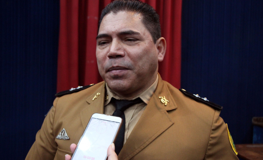 Curitiba, 06 de junho de 2019. Anivesário do 23º BPM. Foto: Ten. Roberto, agraciado com medalha durante a solenidade.