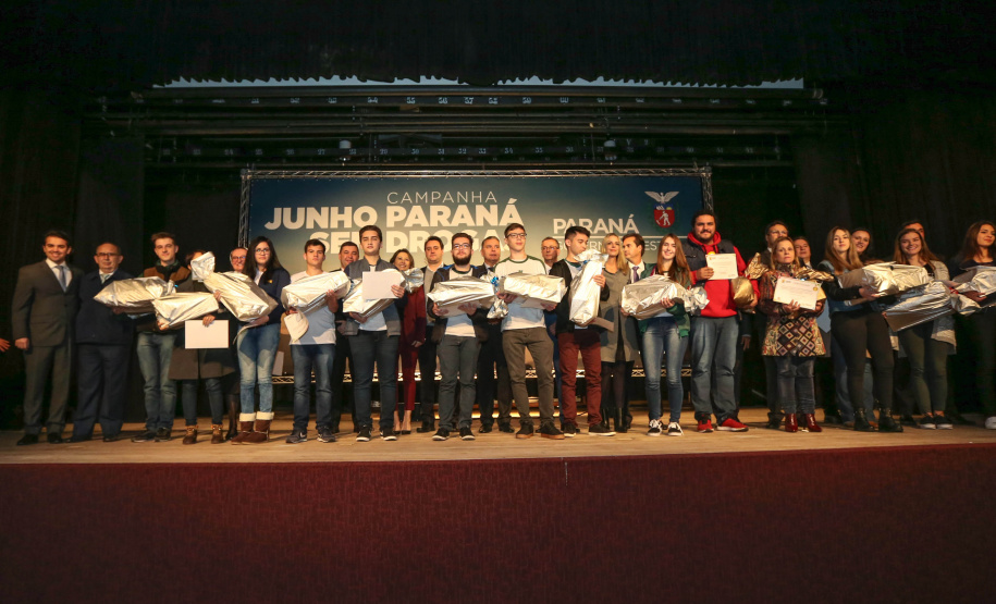 O governador Carlos Massa Ratinho Junior lança nesta terça-feira (04) no  auditório Poty Lazzarotto do Museu Oscar Niemeyer,  a campanha Junho Paraná Sem Drogas. O mês inteiro será dedicado à conscientização e prevenção quanto ao uso de entorpecentes.  Curitiba, 04/06/2019 -Foto: Geraldo Bubniak/ANPr