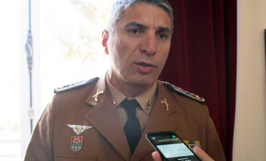 Curitiba, 19 de junho de 2019. Alto Comando da PMPR recebe homenagem na Camera municipal de Curitiba. Foto: entrevista Cel Pericles.