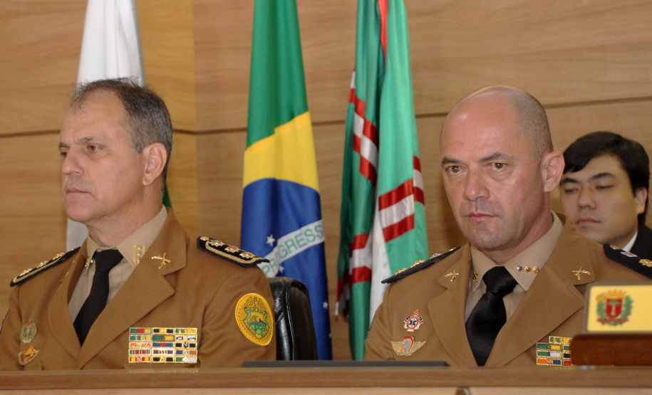 Curitiba, 19 de junho de 2019. Alto Comando da PMPR recebe homenagem na Camera municipal de Curitiba. Foto: Cel Moraes e Ten-Cel Hudson.