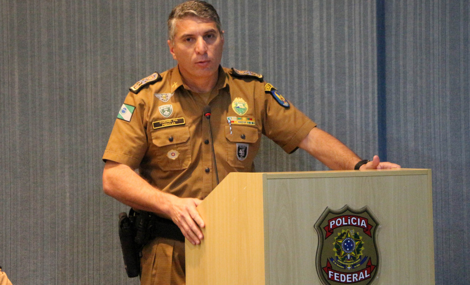 Foz do Iguaçú, 25 de julho de 2019. Simpósio de Operações Policiais Militares de Fronteira. Foto: Cel. QOPM Pericles de Matos, Comandante-Geral da PMPR.